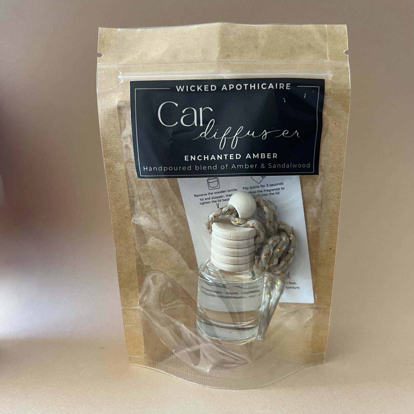 Car Diffuser: Enchanted Amber